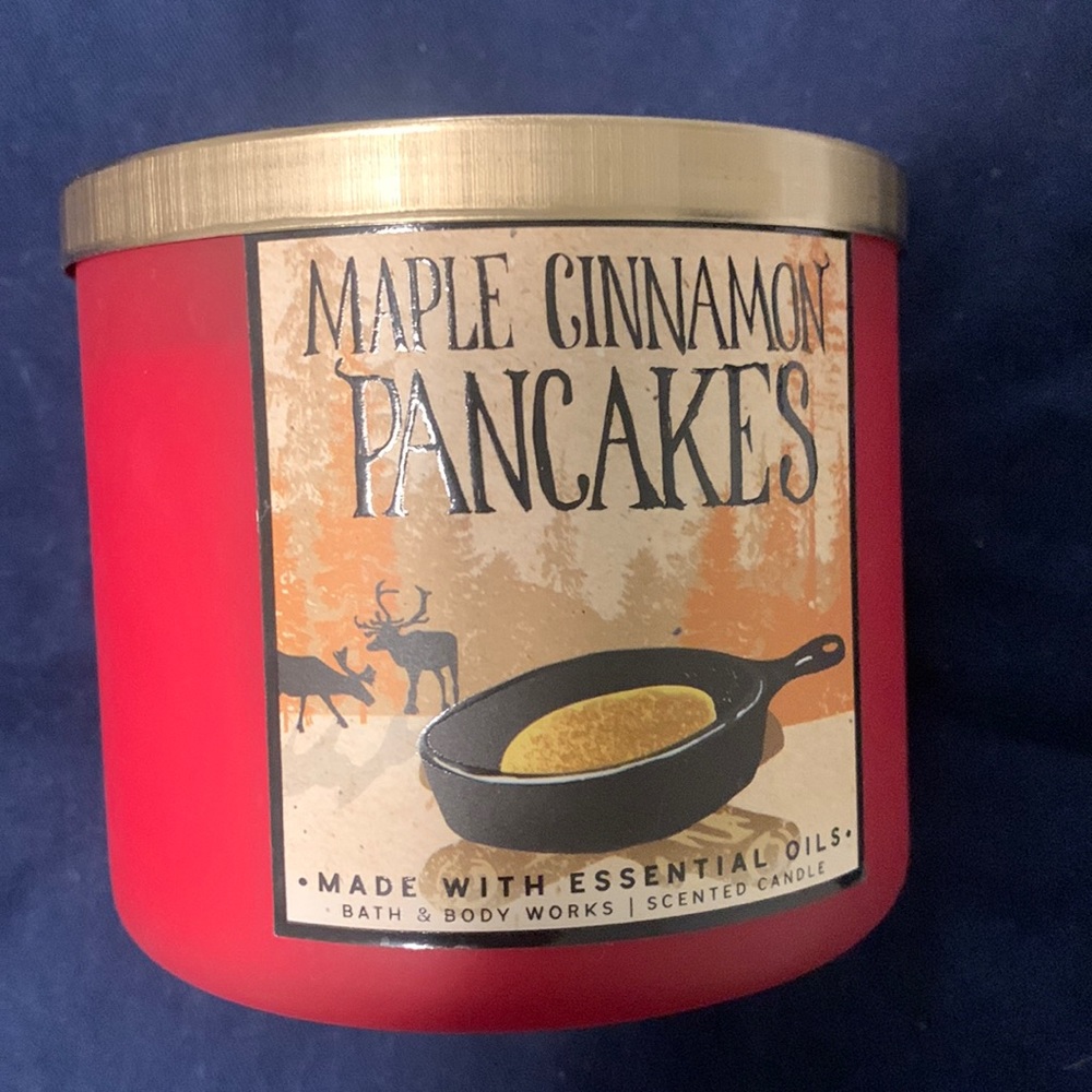 Bath And Body Works Maple Cinnamon Pancakes 3 Wick Candle